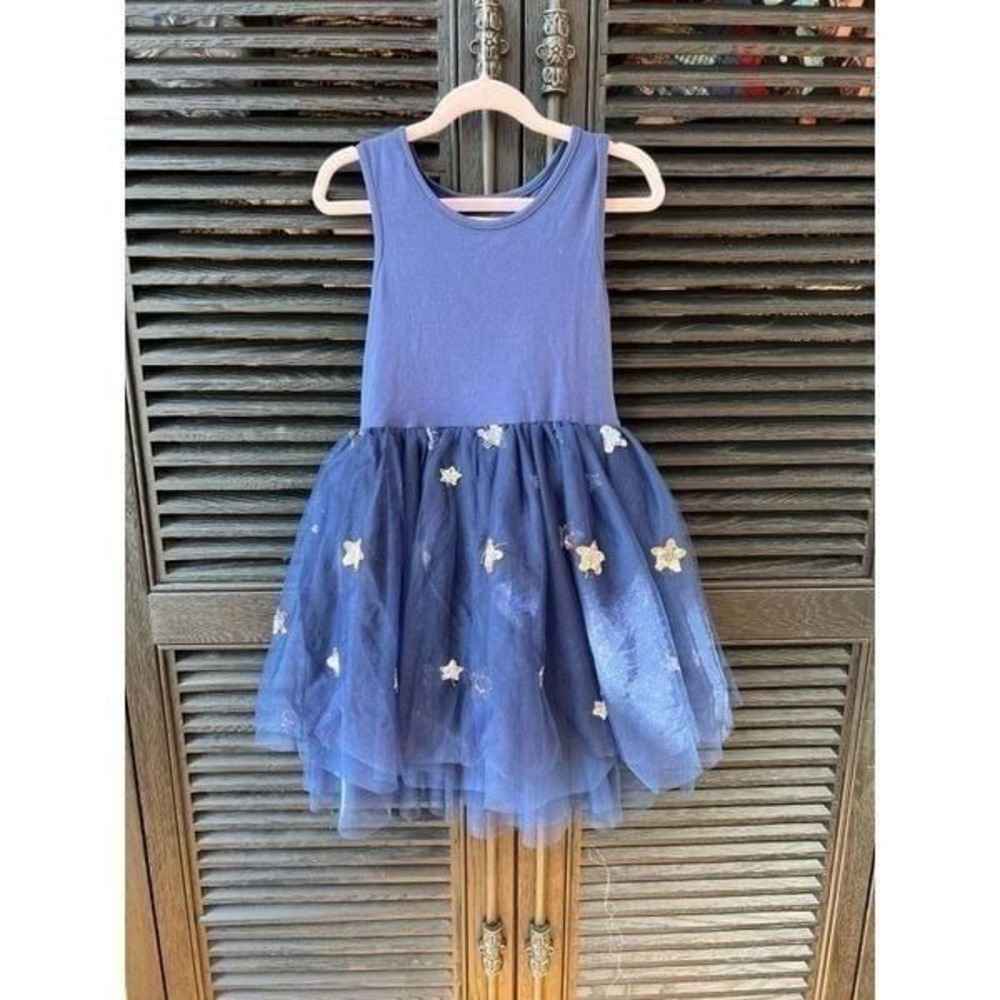 Taylor Joelle girl Stars Tutu Dress blue size‎ 7 nwot
